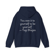 Hooded Sweatshirt with Cute Quirky Yoga Design - Life Happens Yoga Helps