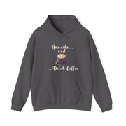 Namaste and Drink Coffee | Unisex Heavy Blend™ Hooded Sweatshirt