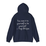 Hooded Sweatshirt with Cute Quirky Yoga Design - Life Happens Yoga Helps