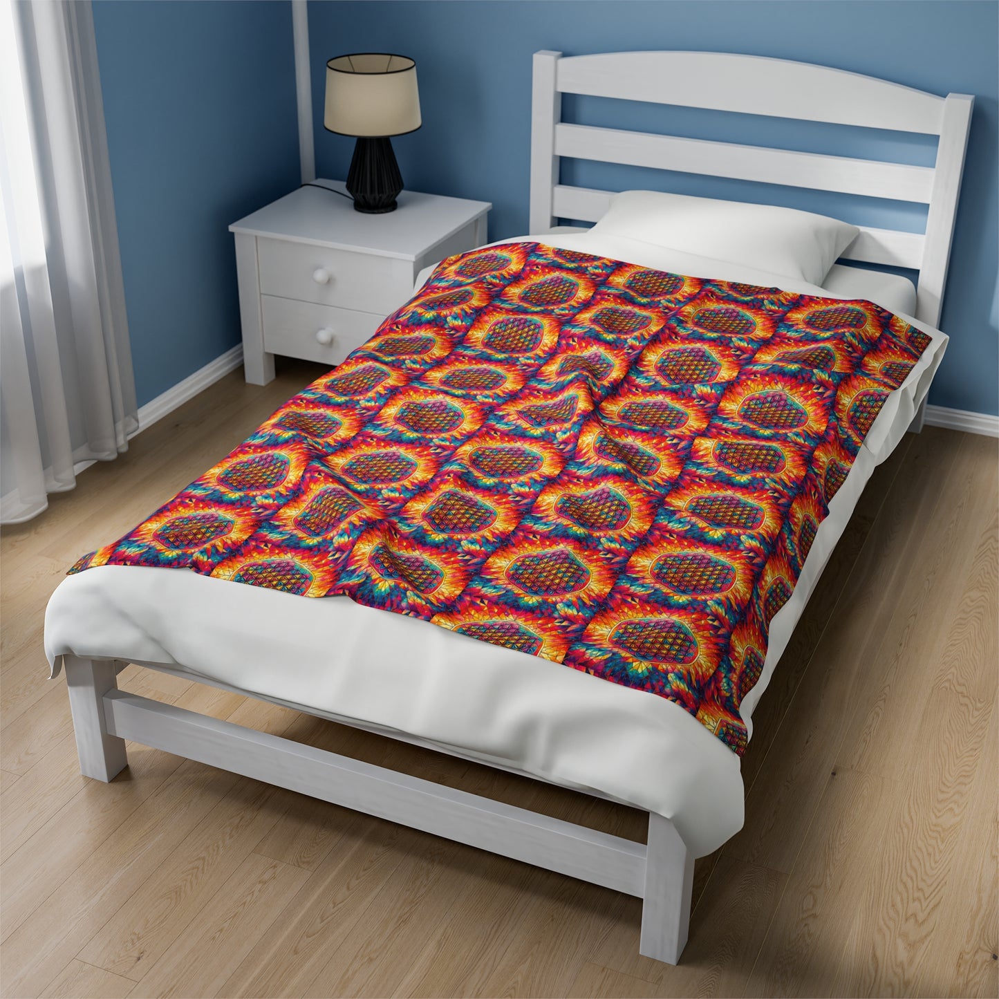 Metatron's Cube Velveteen Plush Blanket