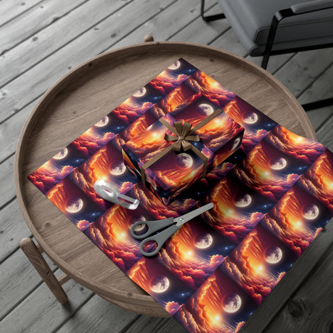 Sun and Moon Gift Wrap Paper