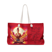 Serenity Weekender Bag with Sunset Meditation Design