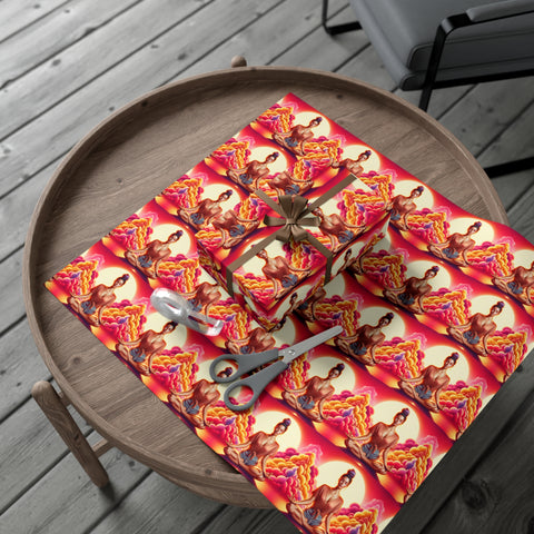 Girl Meditating Gift Wrap Papers