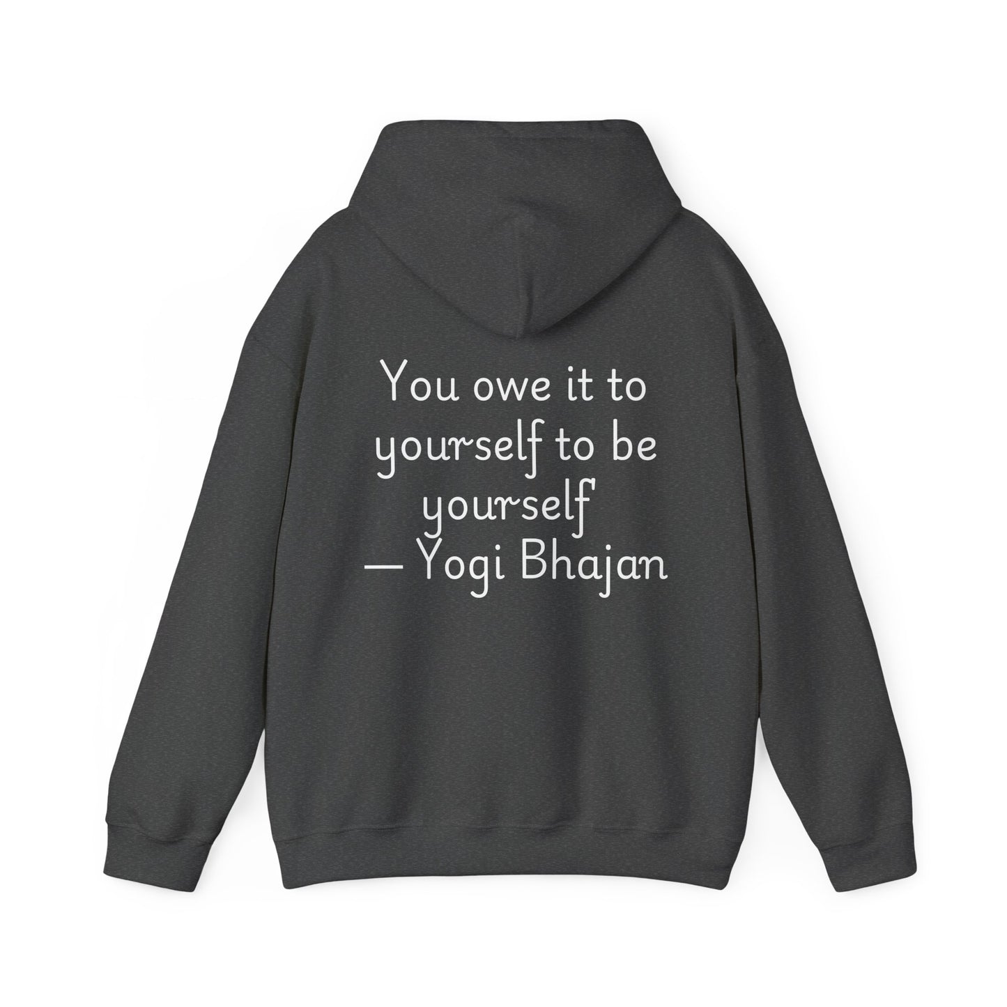 Hooded Sweatshirt with Cute Quirky Yoga Design - Life Happens Yoga Helps