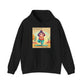 Hooded Sweatshirt with Cute Quirky Yoga Design - Life Happens Yoga Helps