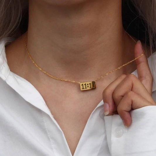 11:11 Angel Number Twin Flame or Guidance Pendant Necklace