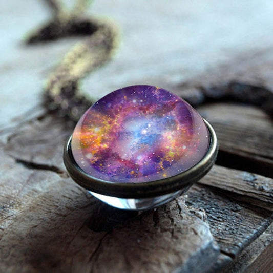 Divine Astral Bodies On Double Sided Pendant Necklace