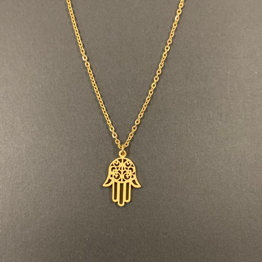 Protective Hamsa Hand Pendant Necklace