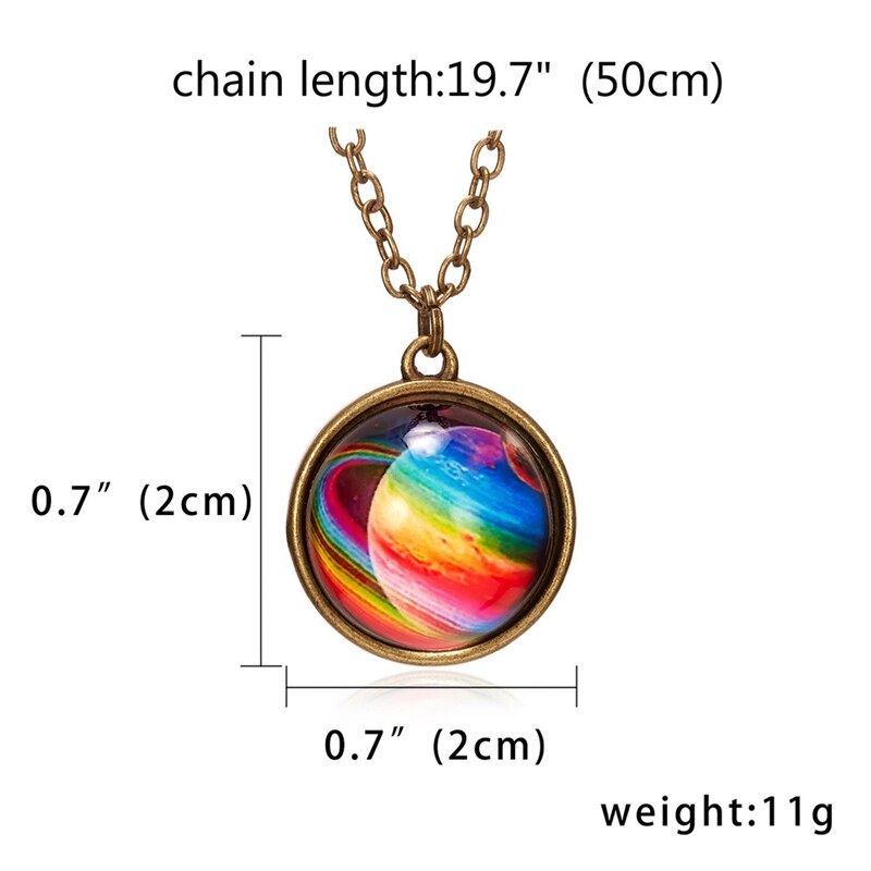 Divine Astral Bodies On Double Sided Pendant Necklace
