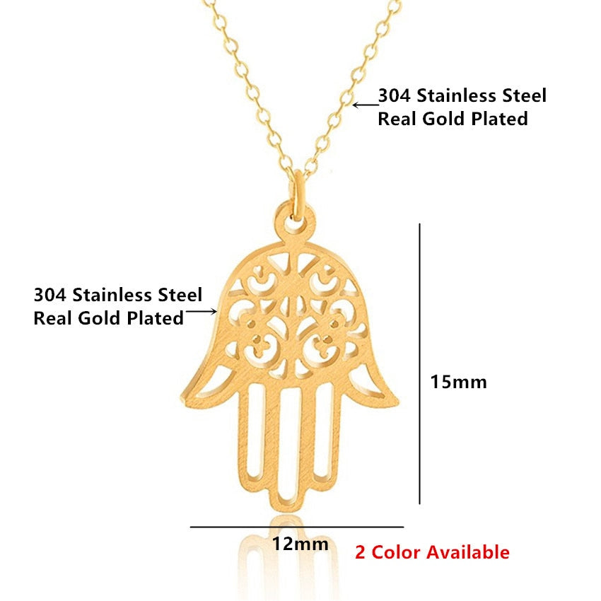 Protective Hamsa Hand Pendant Necklace
