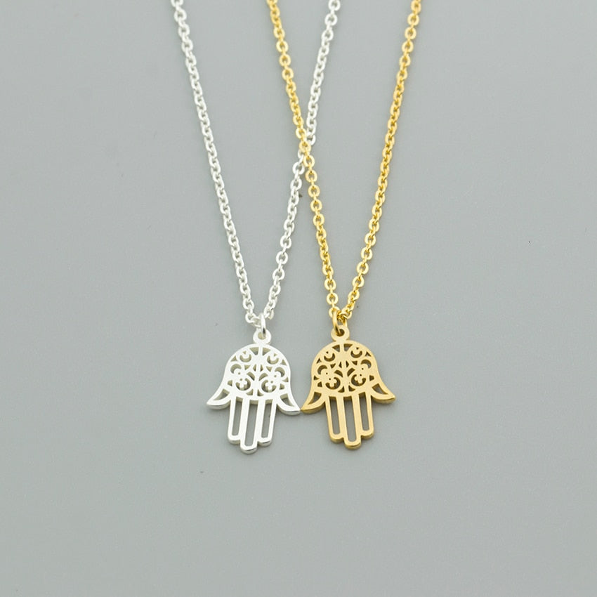 Protective Hamsa Hand Pendant Necklace