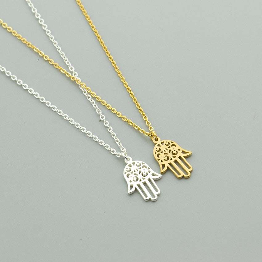 Protective Hamsa Hand Pendant Necklace