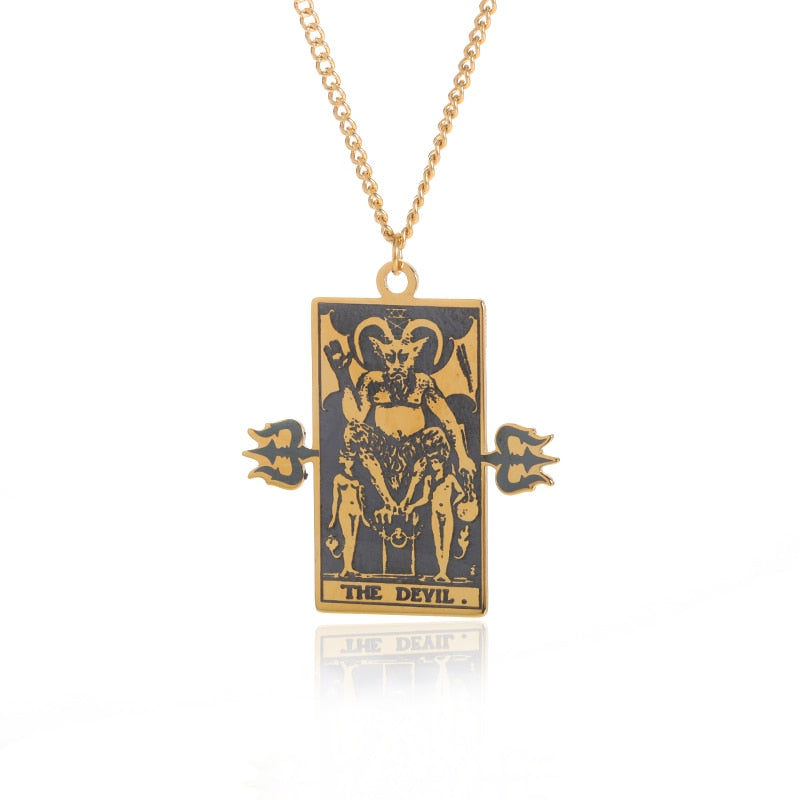 Choice of Various Arcana Tarot Cards, Medusa, The Female Form and Palmistry Pendant Necklaces