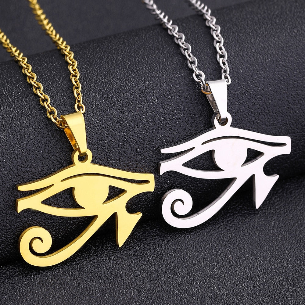 Gorgeous Ancient Egypt Eye of Ra/Horus Pendant Necklace