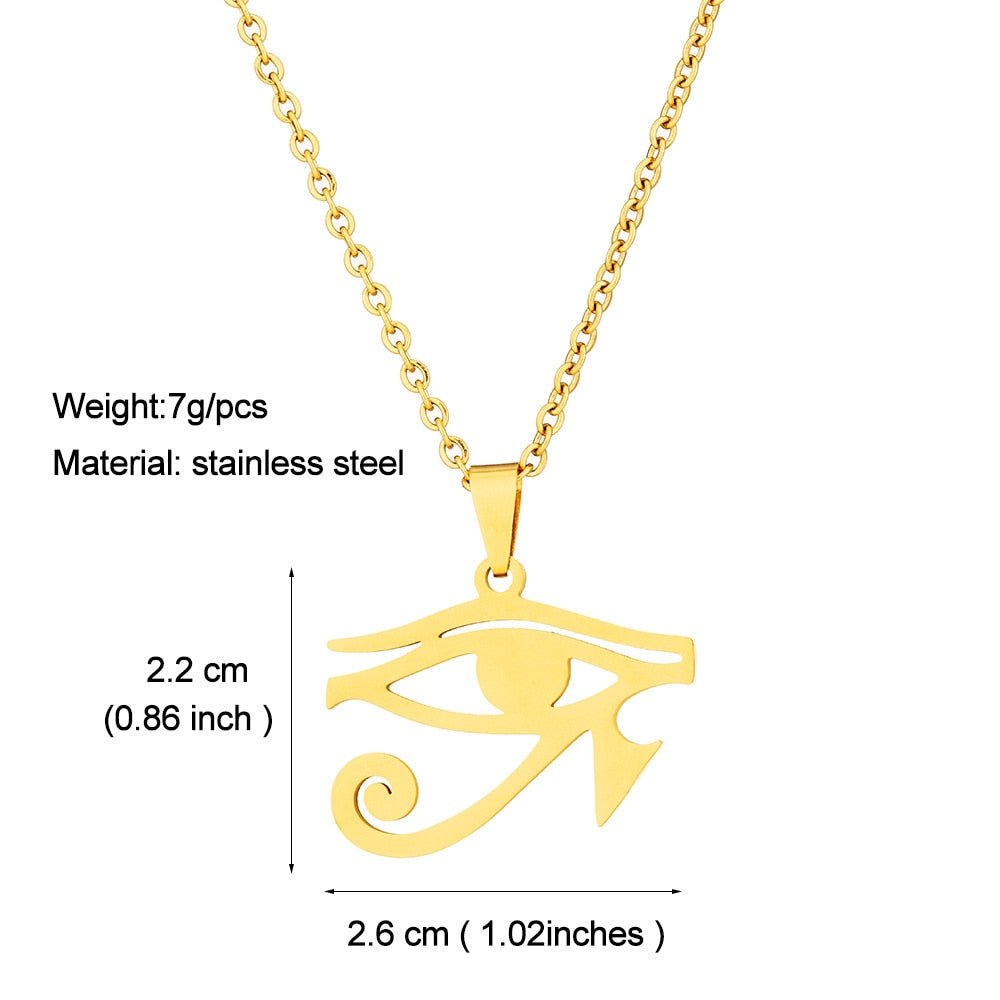 Gorgeous Ancient Egypt Eye of Ra/Horus Pendant Necklace