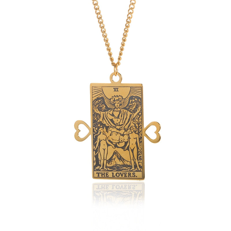 Choice of Various Arcana Tarot Cards, Medusa, The Female Form and Palmistry Pendant Necklaces