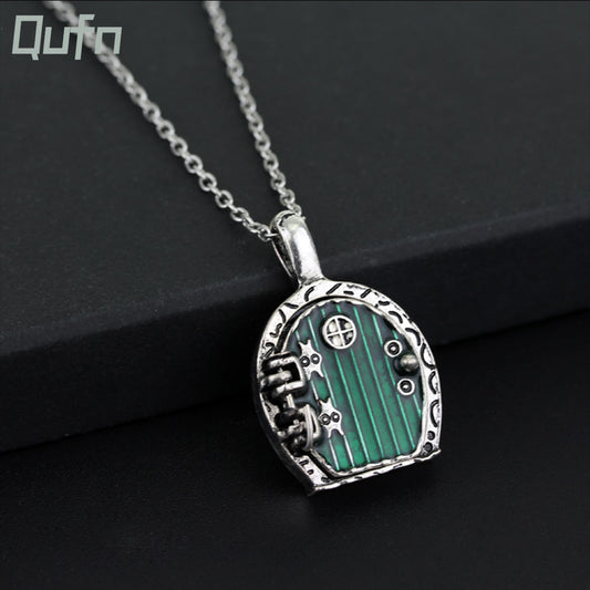Adorable Miniature Hobbit Door Locket Necklace