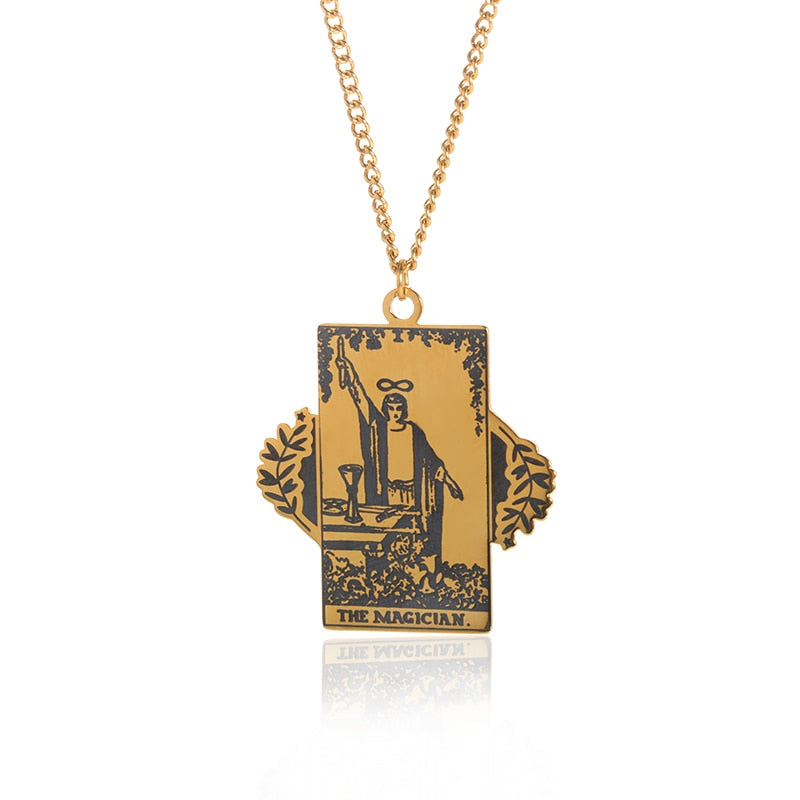 Choice of Various Arcana Tarot Cards, Medusa, The Female Form and Palmistry Pendant Necklaces
