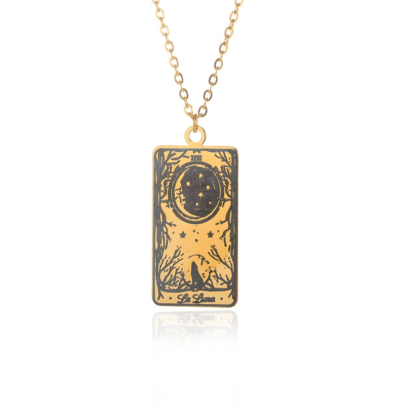 Choice of Various Arcana Tarot Cards, Medusa, The Female Form and Palmistry Pendant Necklaces